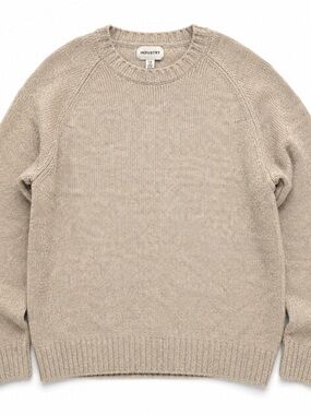 INDUSTRY Men’s Heavyweight Beige Knit Crewneck Sweater Size L